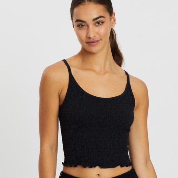Hollister Tops - hollister smocked black tank